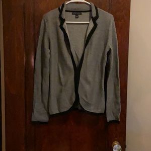 Gray sweater blazer